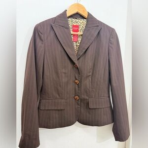 Olsen Chocolate Pinstripe Women's Blazer